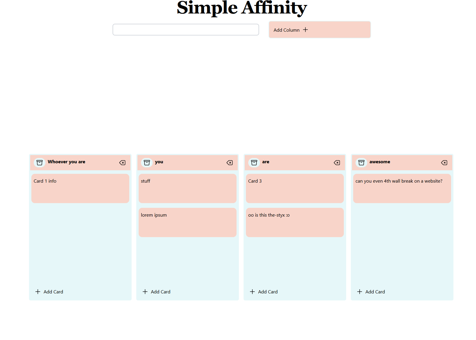 Affinity diagramming project image